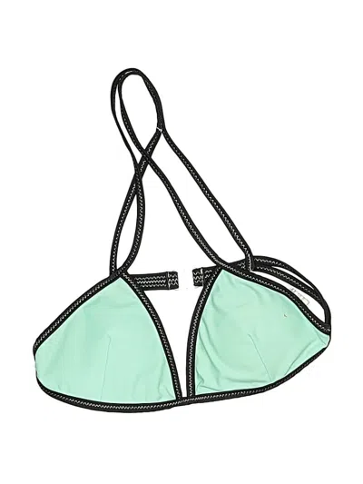 Pre-owned Boohoo Swimsuit Top Green Swimwear