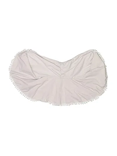 Pre-owned Boohoo Swimsuit Top Ivory Swimwear