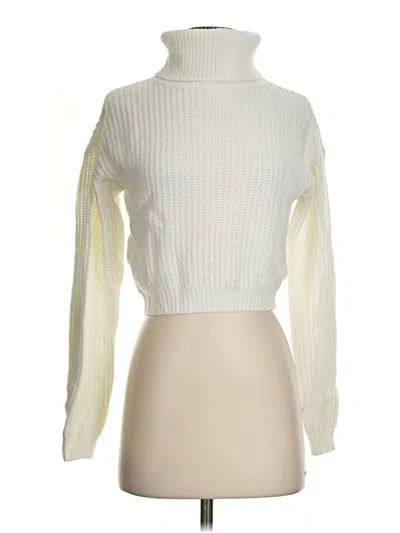 Pre-owned Boohoo Turtleneck Sweater In Ivory