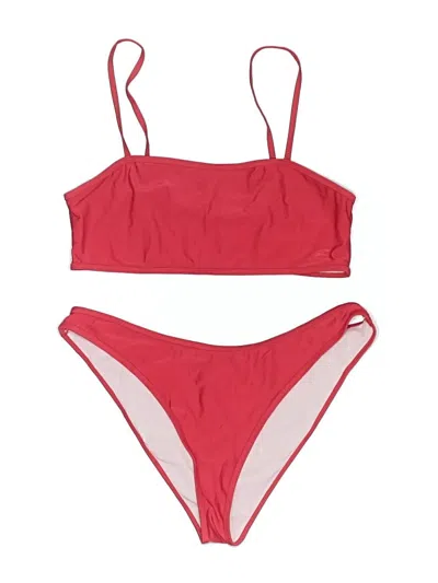 Pre-owned Boohoo Two Piece Swimsuit In Red