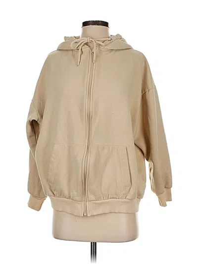 Pre-owned Boohoo Zip Up Hoodie In Brown