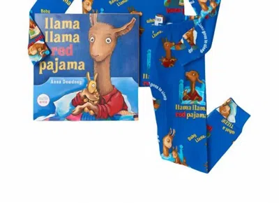 Books To Bed Kids' Boy's Llama Llama Pajama Set And Book In Blue