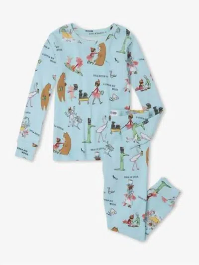 Books To Bed Kids' Girl's Lola Dutch Pajamas In Blue