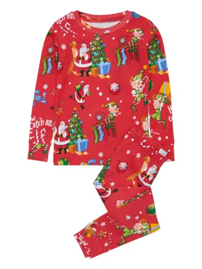Books To Bed Kids' Girls How To Catch An Elf Pajamas In Red In Multi