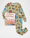 Books To Bed Kid's The Three Little Pigs Book & Pajama Gift Set In Green