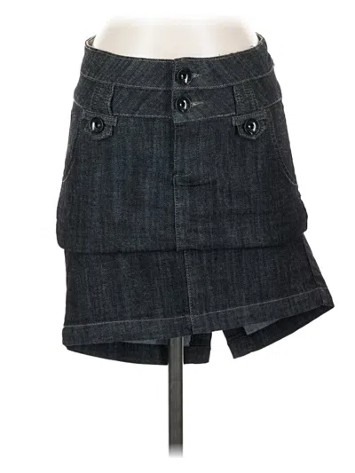 Pre-owned Boom Boom Jeans Denim Skirt In Gray