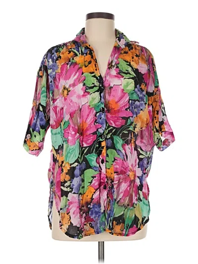 Pre-owned Boom Short Sleeve Blouse In Pink