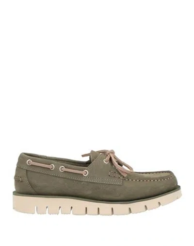 Boomerang Woman Loafers Military Green Size 7 Leather