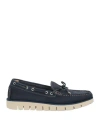 Boomerang Woman Loafers Navy Size 7 Leather In Navy