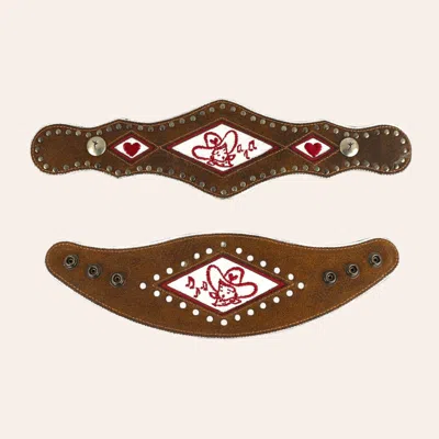 Boot Lassos Agave Blue Brown Singin' Cowboy Embroidered
