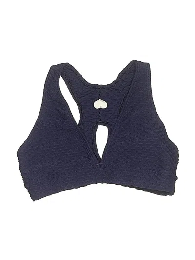 Pre-owned Booty By Brabants Swimsuit Top Blue Swimwear