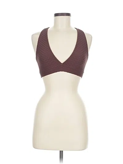 Pre-owned Booty By Brabants Tank Top Brown Halter Neckline Tops