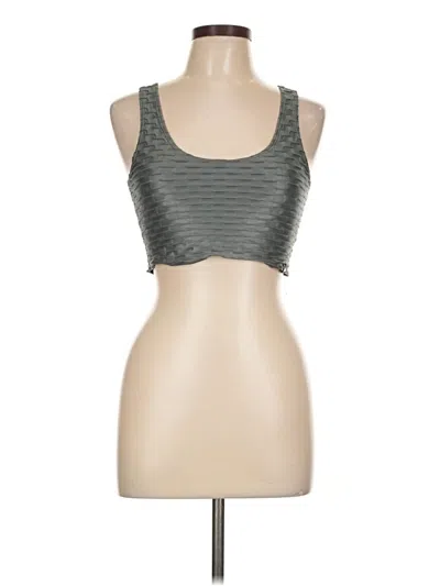 Pre-owned Booty By Brabants Tank Top Gray Strapless Neckline Tops