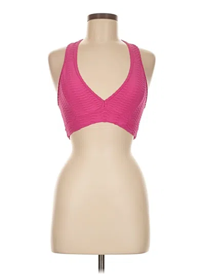 Pre-owned Booty By Brabants Tank Top Pink Halter Neckline Tops