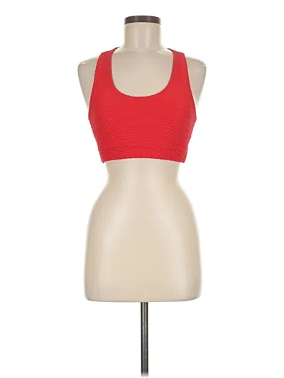 Pre-owned Booty By Brabants Tank Top Red Halter Neckline Tops
