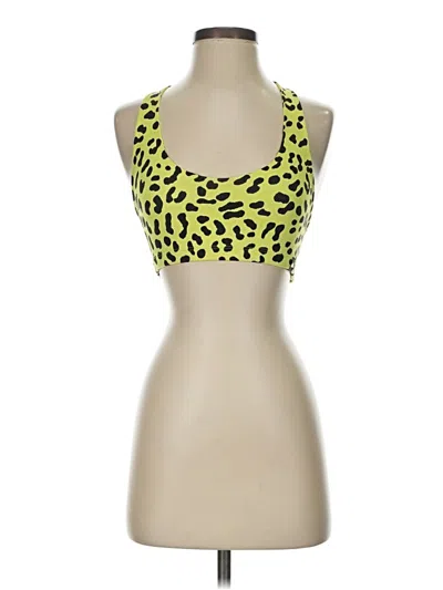 Pre-owned Booty By Brabants Tank Top Yellow Halter Neckline Tops