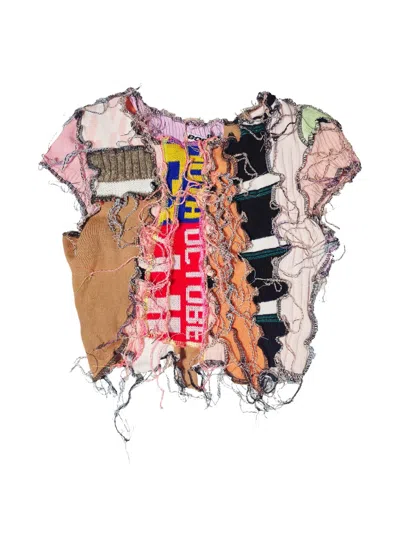 Borbala Patchwork Short-sleeve T-shirt In Pink