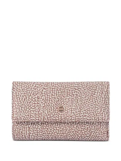 Borbonese Abstract-print Wallet In Neutral