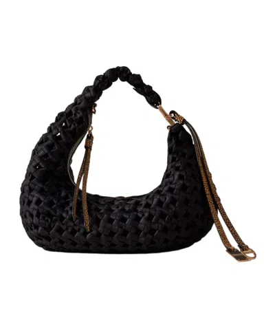 Borbonese Arch Handle Shoulder Bag In Black