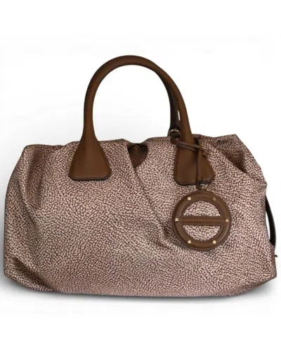 Borbonese Bag Bauletto L. With Shoulder Strap  Beige/marrone - 91010216-ah1-994 In Brown