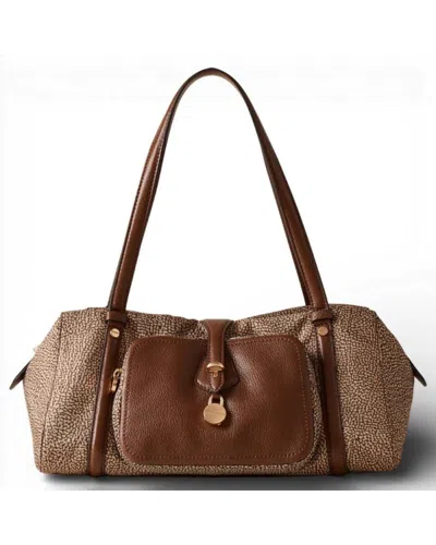 Borbonese Bag Bauletto M.  Beige/marrone - 910195-0189-994 In Brown