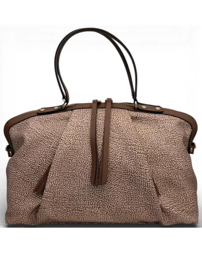 Borbonese Bag Bauletto M. With Shoulder Strap  Beige/marrone - 91010218-ah1-994 In Brown