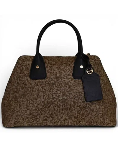 Borbonese Bag Bauletto M. With Shoulder Strap  Op Natural/nero - 91010252-0193-311 In Black