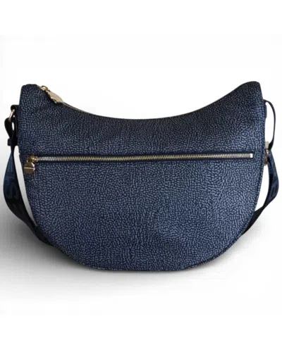 Borbonese Bag Luna Bag Middle  Blue Lapis Op Recycled Fabric - 934108-i15-825