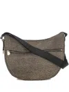 Borbonese Small Luna Shoulder Bag In Sand