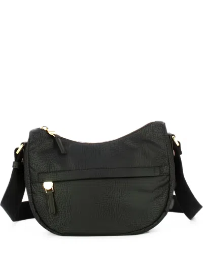 Borbonese B-club Luna Graffiti-print Shoulder Bag In Green