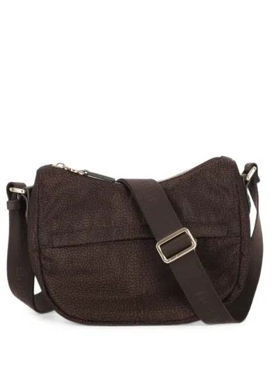 Borbonese B-club Luna Shoulder Bag In Brown