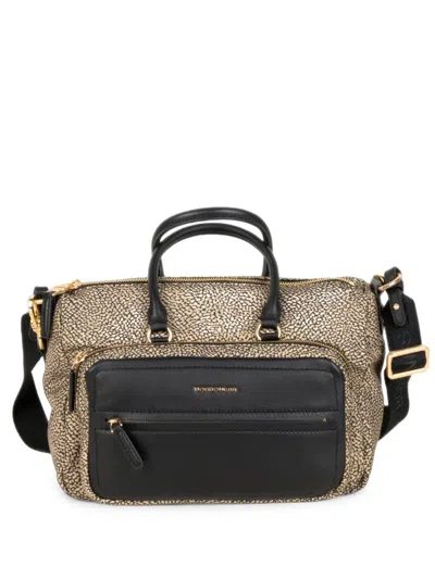 Borbonese B-club Op Naturale Tote Bag In Neutrals