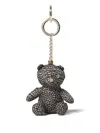 Borbonese Bear Patterned Keyring In Blue