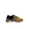 Borbonese Beige Genuine Leather Sneaker In Multi