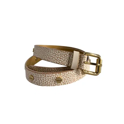 Borbonese Beige Polyvinyl Women's Women's Belt In Sand
