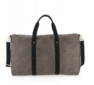 Borbonese Beige Woman Suitcase In Multicolor