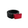 Borbonese Black Leather Men Belt In Black
