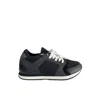 Borbonese Black Leather Men Sneaker In Black