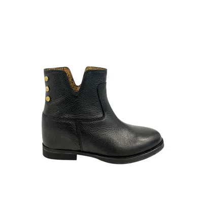 Borbonese Black Leather Women Women's Boot