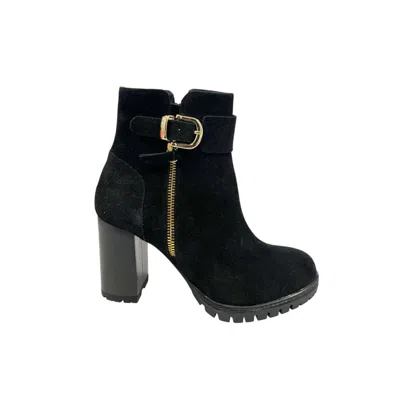 Borbonese Black Leather Women's Women's Boot