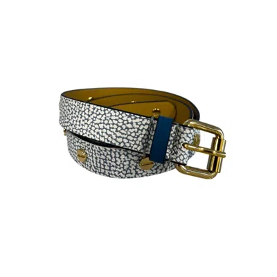 Borbonese Blue Polyvinyl Women's Women's Belt In Multi
