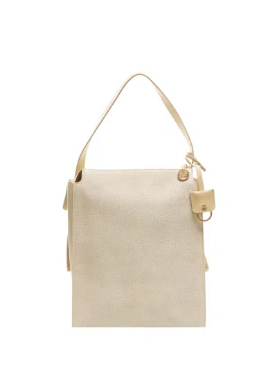 Borbonese Déjeuner Shoulder Bag In Coated Canvas Op