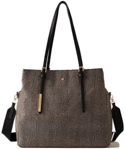 Borbonese Borsa Shopping L. C/t Bags In 994 Beige/marrone