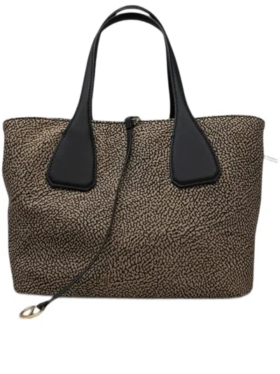 Borbonese Bowling Bag M In Brown