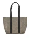 Borbonese Branded All-over Pattern Tote Bag In Neutral
