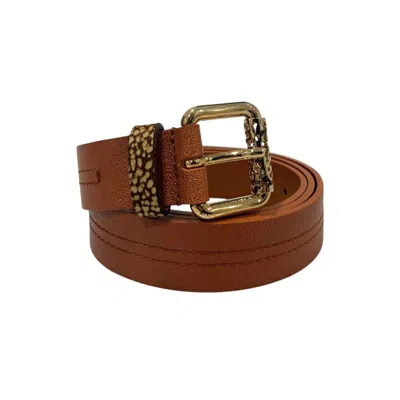 Borbonese Brown Genuine Leather Women Women's Belt