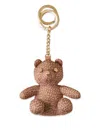 Borbonese Chain Bear Keyring In Brown