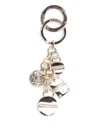 Borbonese Charm-embellished Keyring In Multi