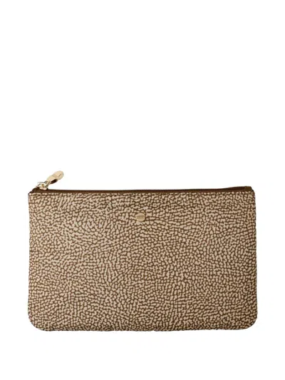 Borbonese Classica Clutch Bag In Brown
