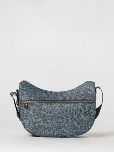 Borbonese Luna Small Op Print Nylon Bag In Blue